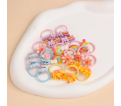 10/30/50pcs Baby Girls Cartoon Rainbow Bow Flower Fruit Cute Hair Rope Hair Ties Does Not Hurt Hair Elastic Hair Bands Scrunchie