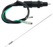 AUTOZOCO Interruptor de luz de freno trasero con resorte, Sensor de freno, Interruptor de pedal de freno, Compatible con Honda Kawasaki Suzuki Yamaha Quad Bikes ATVs Scooters, Incluye resorte