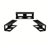 Soporte para portátil negro debajo del escritorio con tornillo, soporte para portátil debajo del escritorio, almacenamiento adicional para portátil/teclado debajo de la mesa (3 piezas)