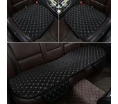 3Pcs Cotton and linen Car Seat Cover Set Universal Car Seat Cover Cushion All Season Car Seat Protector Interior Car Accessories