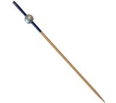 MONOUSO | Pinchos de Bambú Azul/Plata 10cm (100 Uds)