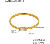 Encanto Anillos de piedra de circón cúbico blanco brillante exquisito de lujo para mujer joyería de boda de cristal de lujo de acero inoxidable 316L, anillo de corazón minimalista, anillo delicado de dedo de acero inoxidable, regalos de San Valentín