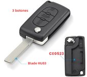 KEYYOU 3 Button For Peugeot Partner Citroen Berlingo HU83 VA2 Blade CE0523 CE0536 Flip Remote Car Key Case Shell Fob Shipping