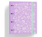 Carchivo carpeta anillas 4x35mm carpeblock 360 c/recambio 100h 90gr 4 separadores pp rígido foam violeta