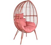 Sillón de jardín DKD Home Decor 90 x 65 x 151 cm Metal Terracota ratán sintético