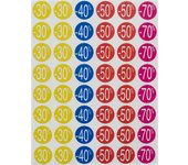 Apli Etiquetas de descuento -30%/-70% Ø 24 mm 5 hojas