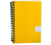 Tradineur - Cuaderno/Libreta - Tapa dura - Páginas cuadriculadas 4x4 - 80 páginas - 60 gr - Formato 8º - Encuadernación en espiral - 15,8 x 10,7 cm - Color aleatorio