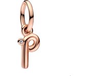 2023 New 925 Silver Plated Rose Gold Letter a-z Script Alphabet Dangle Charm Fit Pan Bracelet DIY Romantic Jewelry Gift