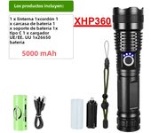 2024 Ultra Powerful Flashlight 800W Rechargeable Torch Light 10000mAh XHP360 High Power LED Flashlights 5000M Tactical Lantern