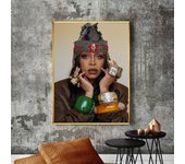 Erykah Badu Singer Poster Frameless Poster Kraft Club Bar Paper Retro Poster Mural Bedroom Study Decoration Painting