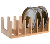 Dcasa Escurreplatos de bambú marrón oriental para cocina 35x18x12,6 cm