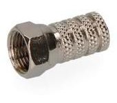 EDM Conector "F" Macho Parabólica Metálico Acero Inoxidable 6,5 mm - 50023 Conector "f" Material Eléctrico Clavijas TV