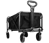 Carro de Mano Plegable Carrito de Playa y Transporte para Jardín Casa Almacén 4 Ruedas, todoterreno.