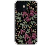 Funda compatible con iPhone 13 Mini - tatoo flores efecto bordado