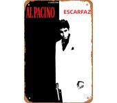 Metal Tin Sign Poster The World Is Yours Scarface Movie Metal Plaque Poster for Bar Club Wall Home Bedroom Vintage Wall Plate