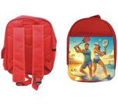 MERCHANDMANIA PACK MOCHILA ROJA Y ESTUCHE juego padel raquetas amigos deporte playa school material