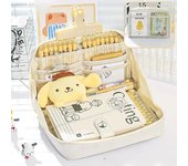 12 Layers Sanrio Pencil Case Kawaii Cartoon Pochacco Cinnamoroll Large Capacity Stationery Storage Bag Cute Anime Pen Bag Gifts