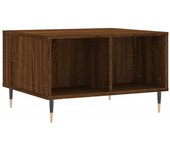 vidaXL Mesa de centro madera contrachapada 60x50x36,5 cm Blanco, Negro, Blanco brillante Mesita de Salón o Comedor o Auxiliar Mesa de Café Meuble Salón