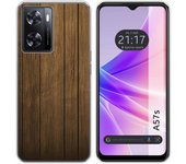 Funda Silicona para Oppo A57s diseño Madera Dibujos