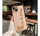 Plating Butterfly Metal Bracelet Phone Chain Case for iPhone 15 14 Pro Max 14 Pro 13 12 11 MiNi XR XS X  Cover