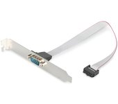Puerto serie DIGITUS Soporte de ranura - Cable adaptador - IDC de 10 pines a D-Sub 9 - Enchufe a enchufe - Cable plano.