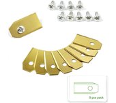 Cuchillas cortacéspedes de repuesto compatibles con todos los cortacéspedes robóticos Husqvarna Automower/Gardena (35x18x0,75mm) (9 piezas, oro)