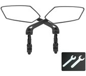 2 espejos de bicicleta Scooter eléctrico Retrovisor de bicicleta Ajuste de 360 ° Compatible con todos los modelos para manillar de 20-24mm, bicicleta de montaña y accesorio de scooter