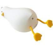 Lindo bebé luz de la noche lámpara de los niños, lámpara de sueño de pato oscuro con sensor táctil bebé silicona noche luz recargable batería regulable