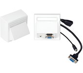 Vivolink Caja Pared VGA HDMI Audio - Regleta Enchufes Compacta