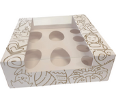 Caja de Cartón Glotomania para Huevos de Pascua y Bombones - 20 Cm