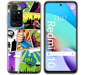 Funda Silicona para Xiaomi Redmi 10 (2021/2022) diseño Comic Dibujos