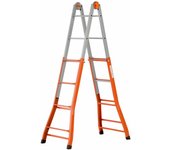 Gierre-A0040-Escalera telescópica multifunción de acero PEPPina de 100 kg (4+4 peldaños)