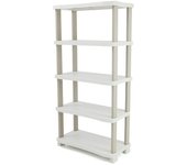 Estantería 90 cm con 5 estantes Space Saver Plastiken Beige
