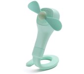 Mini ventilador USB recargable con clip (verde)