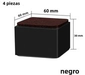 4Pcs Carbon Steel Furniture Heightening Foot Pad Wear resistant skid Table Bed Coffee Table Sofa Leg Risers Floor Protecto