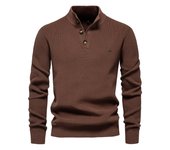2024 Otoño e Invierno Jersey nuevo cuello alto para hombres suéter de negocios de alta calidad suéter casual de color sólido