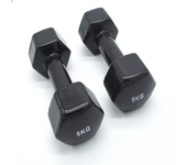 Ozio Fitness Mancuernas Pesas Hexagonales de Vinilo Fitness 5 Kg - Pack de 2 Unidades