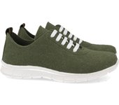 Davinia Shoes Zapatillas ecologicas para Mujer, Fabricadas con materiales 100% reciclados y Ecologicos.  Resistentes al Agua y el Calor. Eco friendly y fio.Fabricado en España. Shoes&Blues.es ECO01-Verde