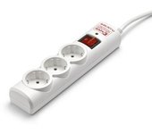 Regleta con interruptor Salicru SPS SAFE 3/ 3 Tomas de corriente/ Cable 1.5m/ Blanca