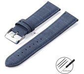 Denim Nylon Watchband for Huawei Watch Gt4/Gt3/Gt2 Vintage Leather Strap 10/12/14/16/18/20mm/22mm Band for Men Women Accessories
