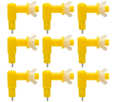 2/4/6Pcs Poultry Chicken Nipple Drinker Automatic Rabbit Drinking Fountain 360° Pigeon Hamster Cage Pet Nipple Drinker