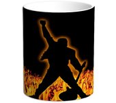Taza Queen y Freddie Mercury. Musica. Rock and Roll