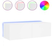 vidaXL Mueble de TV de pared con luces LED 100x35x31 cm, Mueble de Salon, Mueble TV, Mueble TV salon, Mesa de TV, Mueble tele