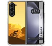 Funda Silicona Antigolpes para Samsung Galaxy Z Fold 5 5G diseño Ciclista Dibujos