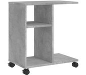 vidaXL Mesa auxiliar con ruedas madera ingeniería 50x30x55 cm Blanco, Negro, Roble Sonoma Mesa de sofá Mesa de Entrada para Salón Consola de Entrada Mueble Recibidor Mesita Mesa auxiliar Salon
