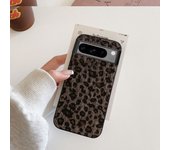 Retro Leopard Print Phone Case Plush Textured Phone Case Protective Cover for Google Pixel 10 9 Pro XL 6 Pro 7 Pro 7A 8 8A 9A 6A