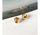 Peri'sBox 4 Designs Round Ball Geometric Earrings Textured Earrings for Women Star Earrings Basket Huggie Earrings 2019