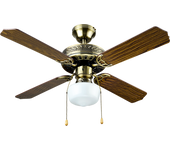 Bastilipo - Ventilador de techo Cádiz (105 cm) con palas reversibles y posibilidad de mando a distancia adaptable