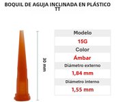 100pcs 10-30G 30mm TT Plastic Tapered Pinhead Liquid Dispenser Needles Tip plastic glue needle, for Refilling Glue Fluid