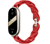 Rubber Strap for Xiaomi Mi Band 9 Stainless Steel Buckle Bracelet for Miband 9 NFC Fashion Lady Style Replacement Silicone Band